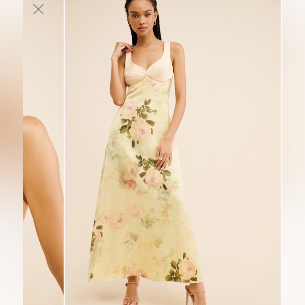 Geisha designs floral maxi slip dress